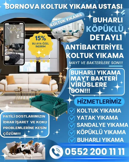 Bornova koltuk yıkama